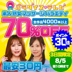 パラダイステレビ☆70％OFFセール